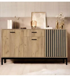 Komoda LAMINO 154 cm kolor naturalnego dębu*Halmar Online