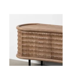 Komoda LANZZI 120 cm czarny mat/dąb artisan*Zona-Design
