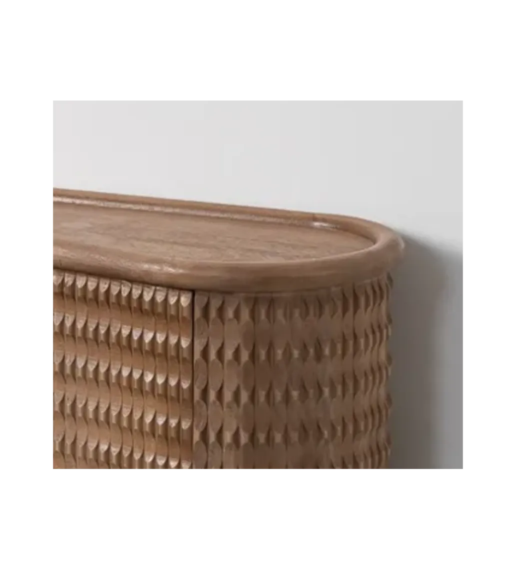 Komoda LANZZI 120 cm czarny mat/dąb artisan*Zona-Design
