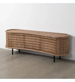 Komoda LANZZI 120 cm czarny mat/dąb artisan*Zona-Design