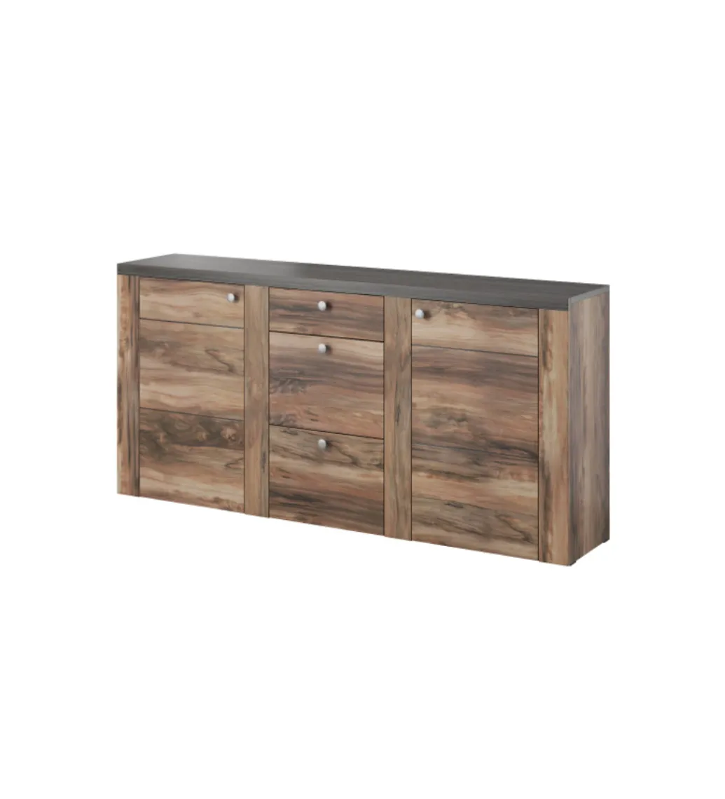 Komoda LARONA 176 Cm O Wybarwieniu Satin Nussbaum z kolorem Touchwood*Helvetia Online