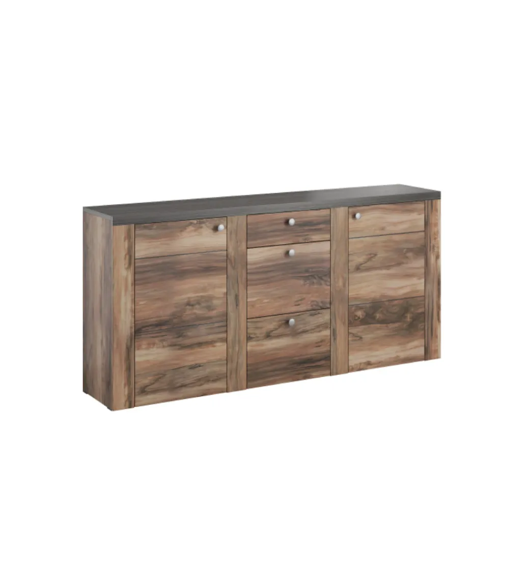 Komoda LARONA 176 Cm O Wybarwieniu Satin Nussbaum z kolorem Touchwood*Helvetia Online