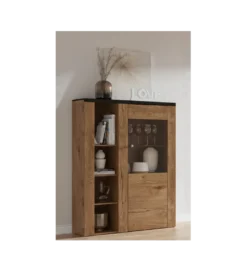 Komoda LARONA 100 cm o wybarwieniu dąb lefkas z kolorem touchwood*Helvetia New