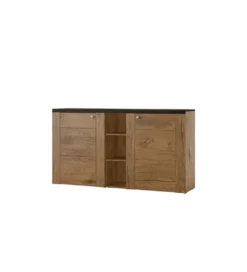 Komoda LARONA 155 cm o wybarwieniu dąb lefkas z kolorem touchwood*Helvetia Discount
