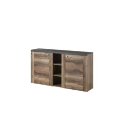 Komoda LARONA 155 Cm O Wybarwieniu Satin Nussbaum Z Kolorem Touchwood*Helvetia New