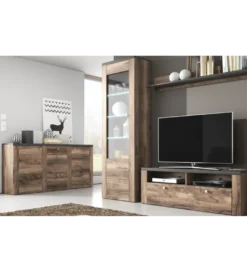 Komoda LARONA 155 Cm O Wybarwieniu Satin Nussbaum Z Kolorem Touchwood*Helvetia New