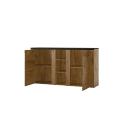 Komoda LARONA 155 Cm O Wybarwieniu Satin Nussbaum Z Kolorem Touchwood*Helvetia New
