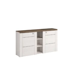Komoda LARONA 155 cm o wybarwieniu Sonoma Trufel z kolorem Sibiu Larche*Helvetia Online