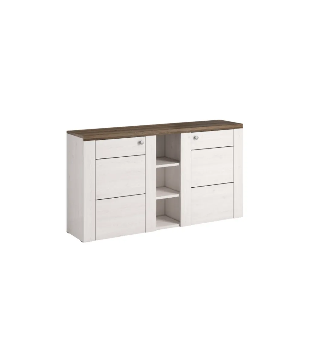 Komoda LARONA 155 cm o wybarwieniu Sonoma Trufel z kolorem Sibiu Larche*Helvetia Online