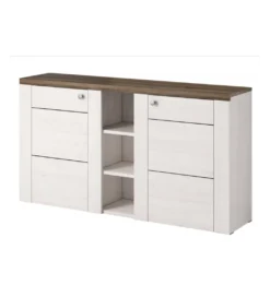 Komoda LARONA 155 cm o wybarwieniu Sonoma Trufel z kolorem Sibiu Larche*Helvetia Online