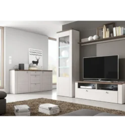 Komoda LARONA 176 cm o wybarwieniu Sonoma Trufel z kolorem Sibiu Larche*Helvetia Online