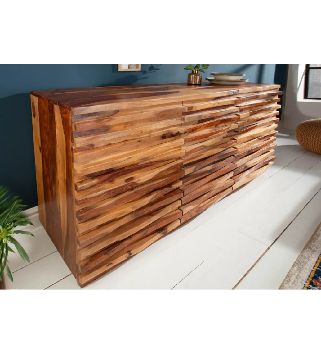 Komoda LATIKA Relief 160 cm drewno Sheesham*Invicta Interior Online