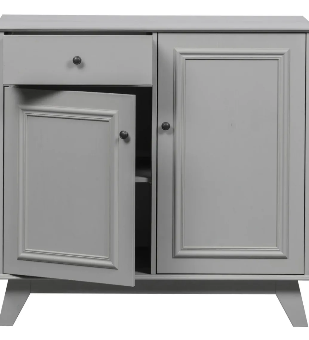 Komoda LILY 98 cm drewno sosny szara*WOOOD Sale