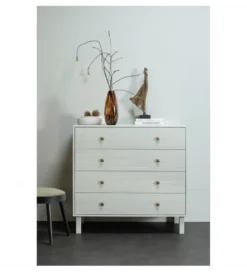 Komoda MADU 91 cm drewno sosna szara*WOOOD New