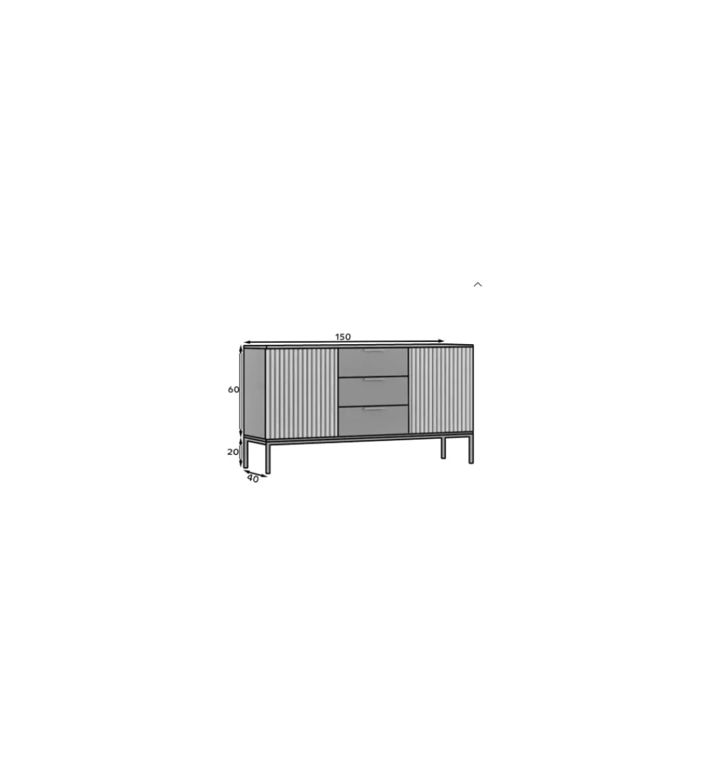 Komoda MEORATI 150 cm w optyce dąb artisan*ELTAP Best