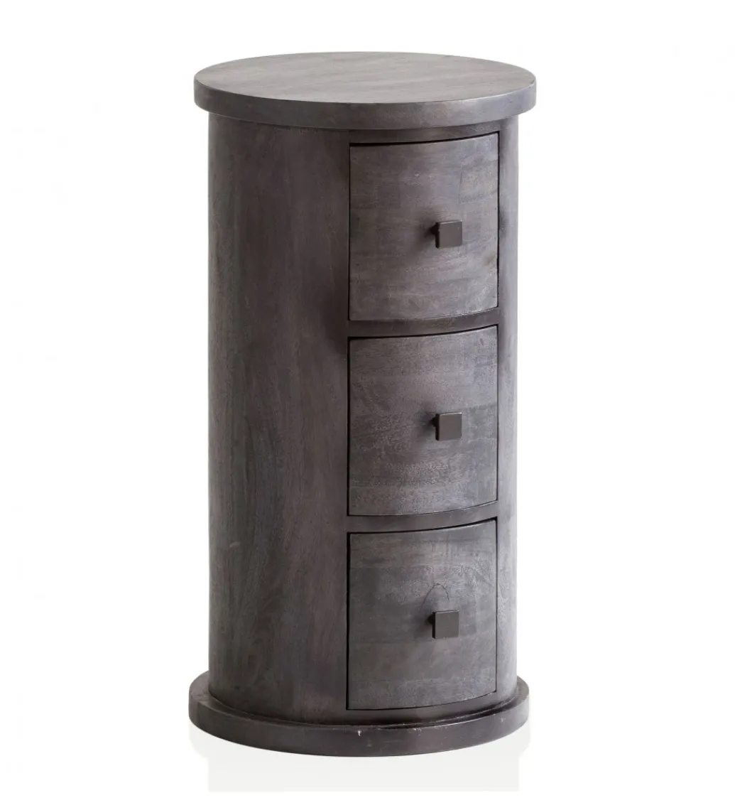 Komoda MIGA 34 cm drewno mango czarna*WOHNLING, GERMANY Outlet