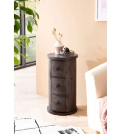 Komoda MIGA 34 cm drewno mango czarna*WOHNLING, GERMANY Outlet
