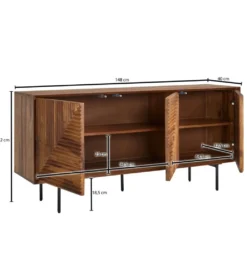 Komoda MIGUEL 148 cm drewno sheesham*WOHNLING, GERMANY Outlet
