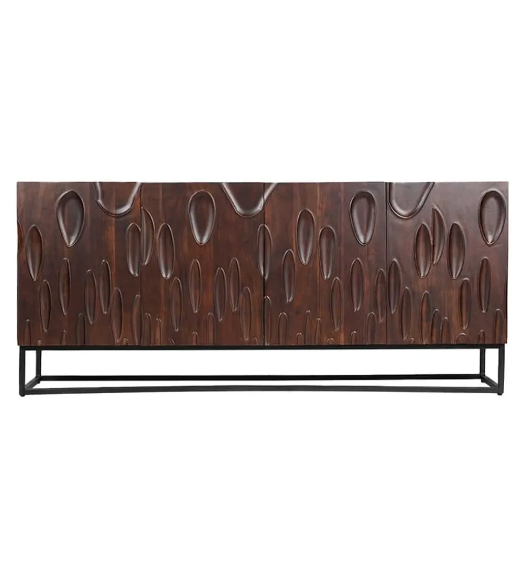 Komoda MIRNO 175 cm drewno akacja w kolorze ciemnego orzecha*Invicta Interior Sale
