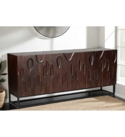 Komoda MIRNO 175 cm drewno akacja w kolorze ciemnego orzecha*Invicta Interior Sale