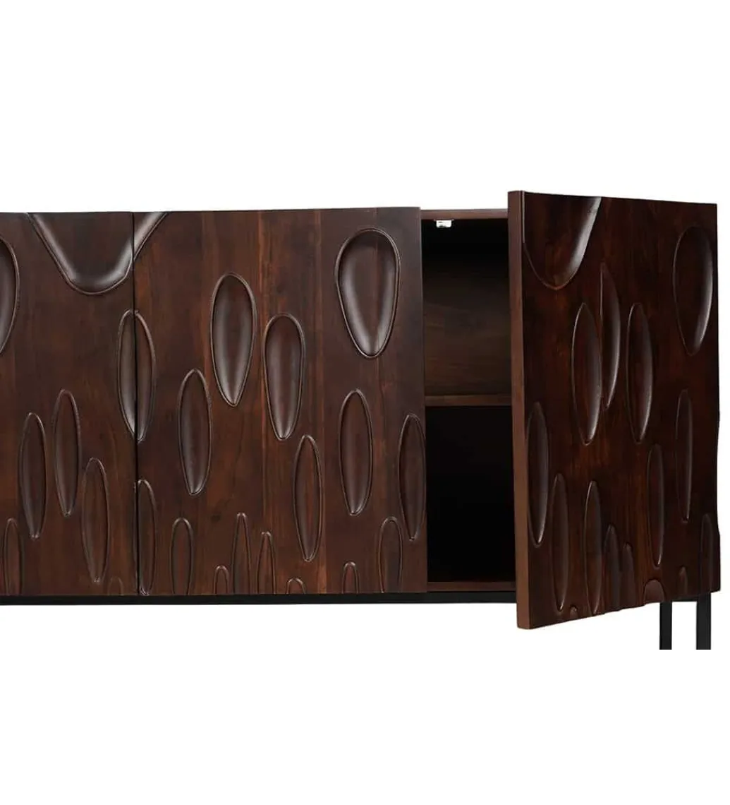 Komoda MIRNO 175 cm drewno akacja w kolorze ciemnego orzecha*Invicta Interior Sale