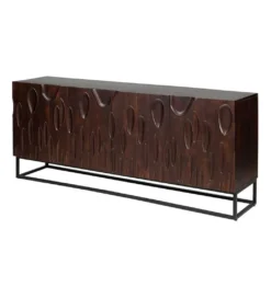 Komoda MIRNO 175 cm drewno akacja w kolorze ciemnego orzecha*Invicta Interior Sale