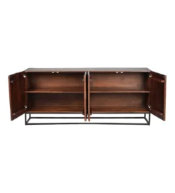 Komoda MIRNO 175 cm drewno akacja w kolorze ciemnego orzecha*Invicta Interior Sale