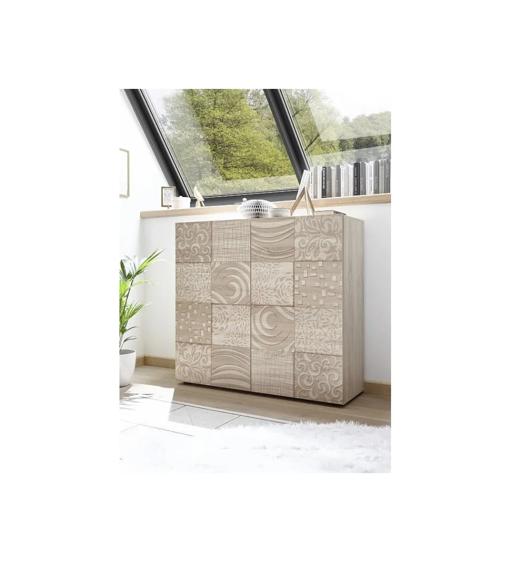 Komoda MIRO 120 cm dąb sonoma*MCA Linia Włoska Discount