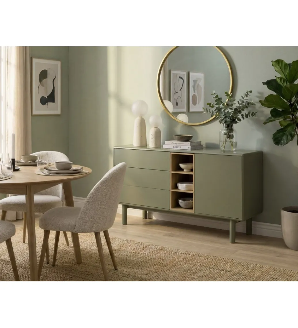 Komoda MOLLARI 140 cm zielona*Imeri Clearance