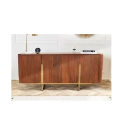 Komoda NAGOJA 160 cm drewno mango brąz*Invicta Interior Online