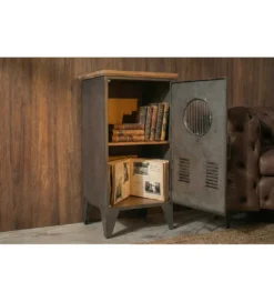Komoda NAUTILUS 80 cm vintage brązowy*Invicta Interior - przedsprzedaż Discount