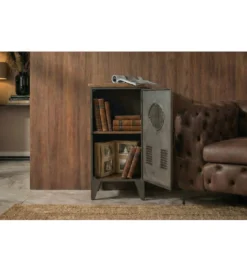 Komoda NAUTILUS 80 cm vintage brązowy*Invicta Interior - przedsprzedaż Discount