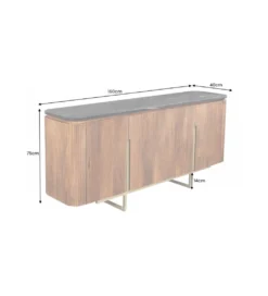 Komoda NIGATA 160 cm drewno mango brąz*Invicta Interior Online