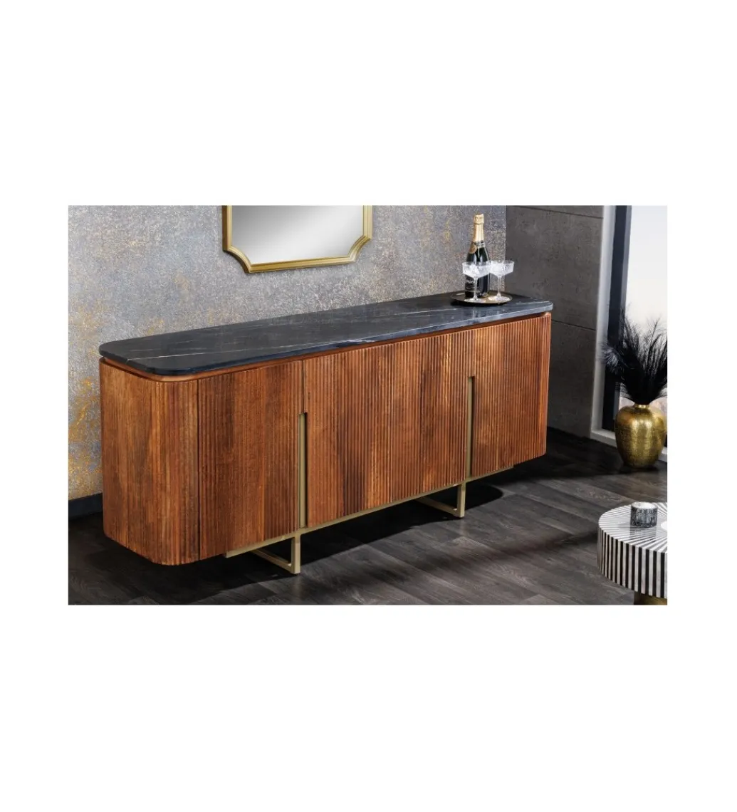 Komoda NIGATA 160 cm drewno mango brąz*Invicta Interior Online