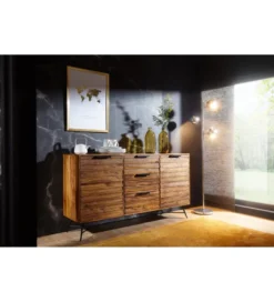 Komoda NISHAN 160 cm drewno sheesham*WOHNLING, GERMANY Discount