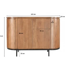 Komoda NOORK 115 cm drewno mango*LF-Design Best