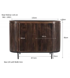 Komoda NOORK 115 cm w kolorze orzechowym*LF-Design New