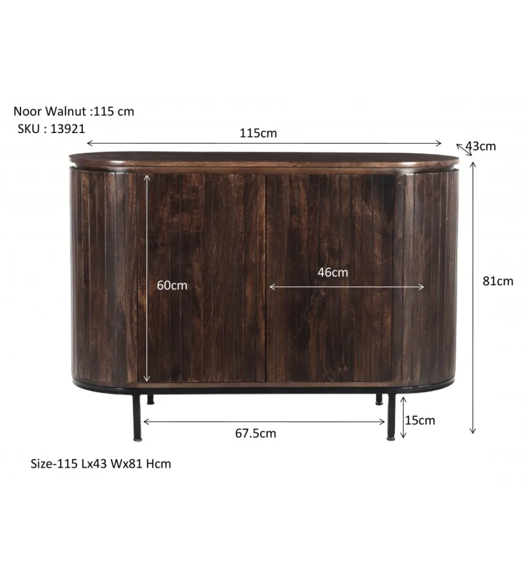 Komoda NOORK 115 cm w kolorze orzechowym*LF-Design New