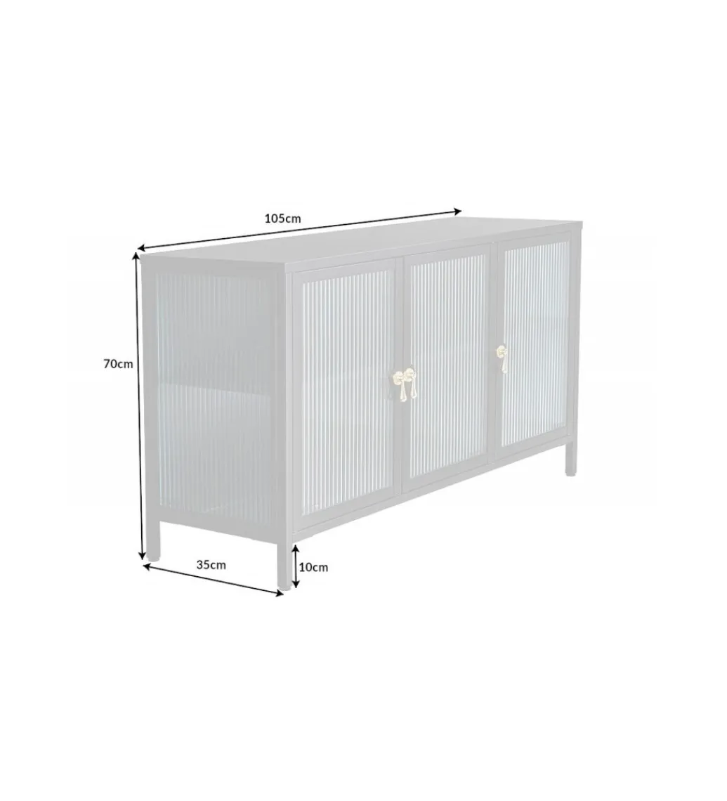 Komoda OLIMPIA 105 cm czarna*Invicta Interior New