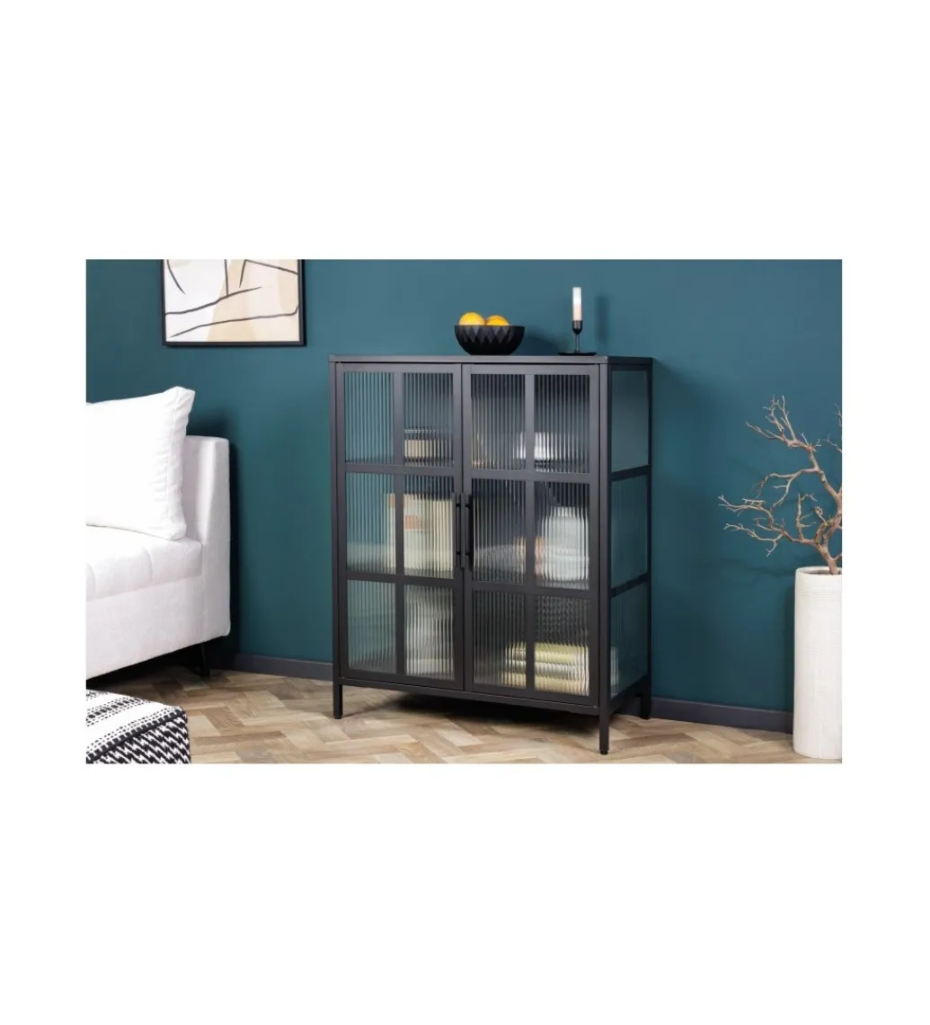 Komoda OLIMPIA 80 cm czarna*Invicta Interior Discount