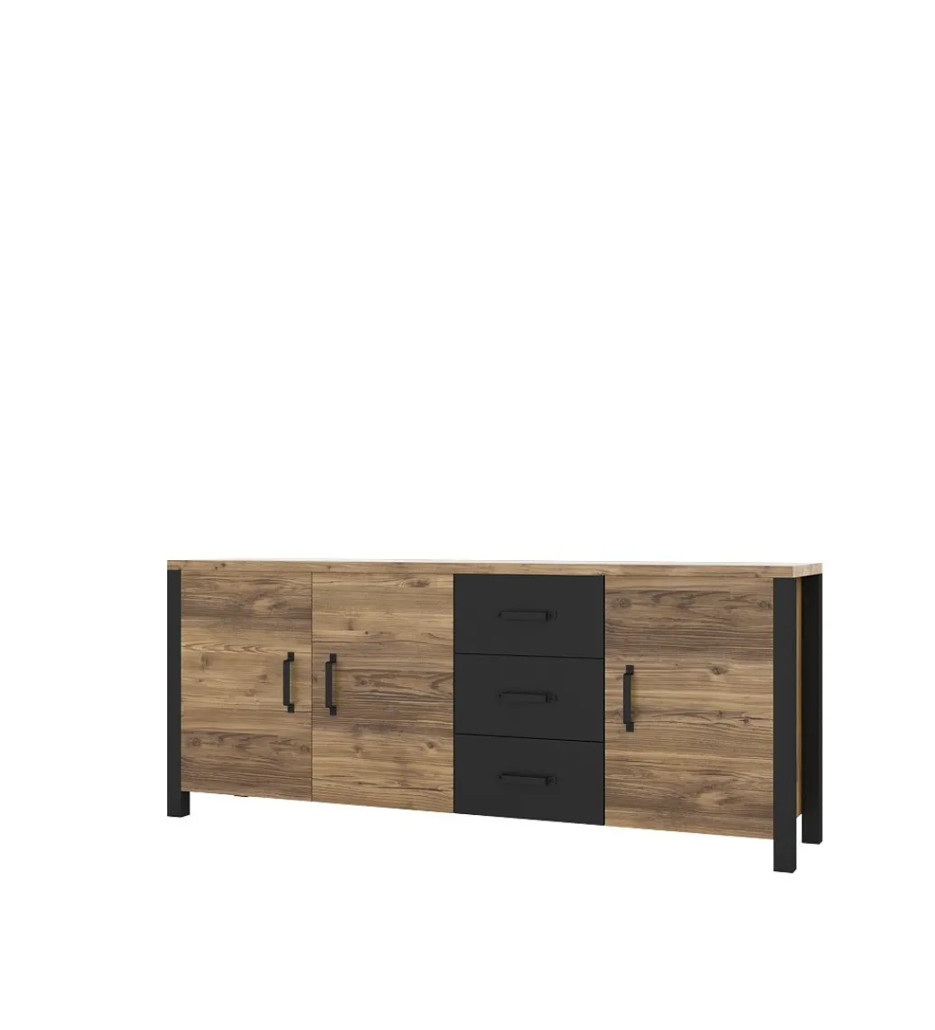 Komoda OLIN WM 192 cm w optyce świerku Appenzeller*Helvetia Hot