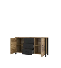 Komoda OLIN WM 147 cm w optyce świerku Appenzeller*Helvetia Online