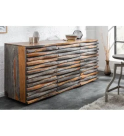 Komoda OMBRA Relief 160 cm drewno sheesham*Invicta Interior Sale