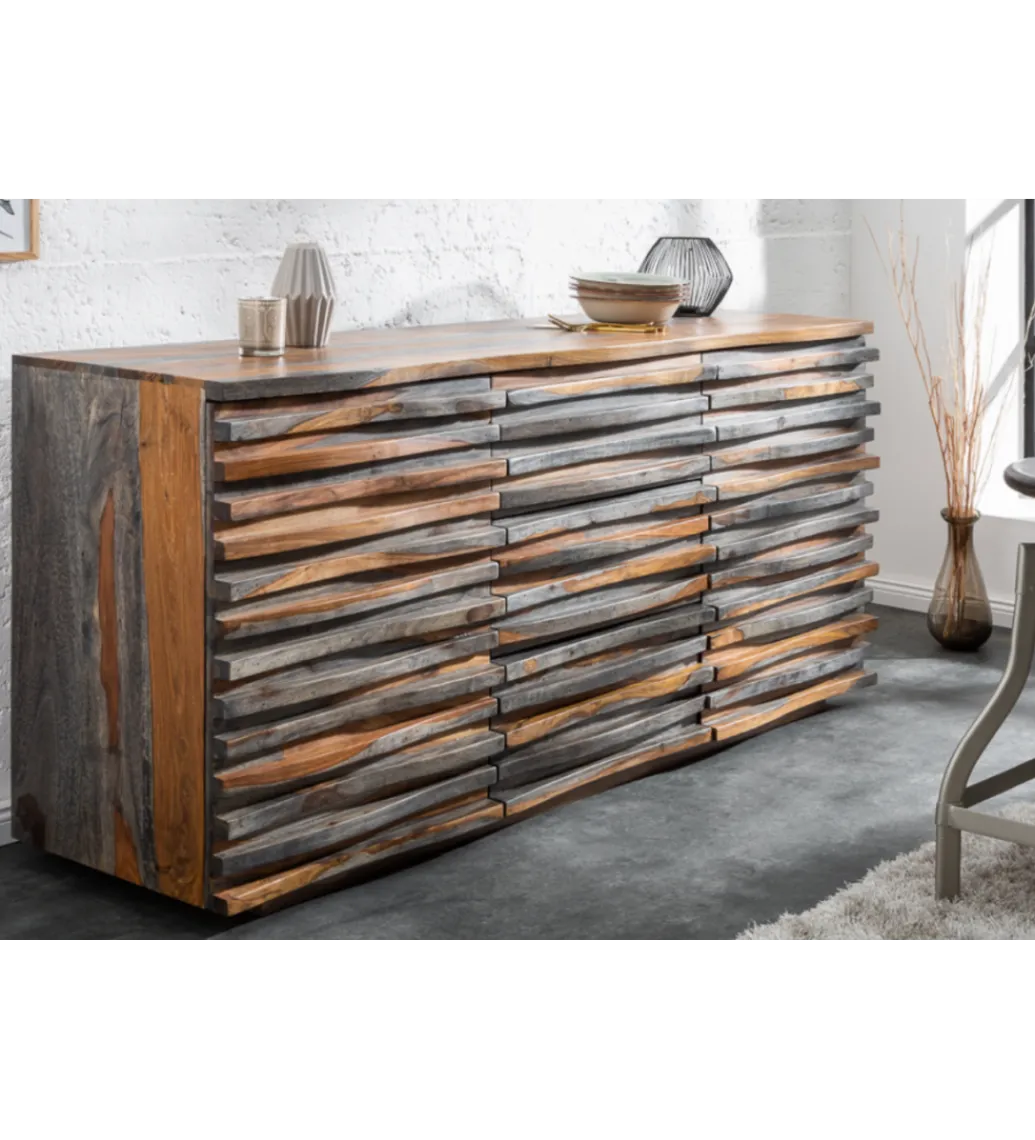 Komoda OMBRA Relief 160 cm drewno sheesham*Invicta Interior Sale