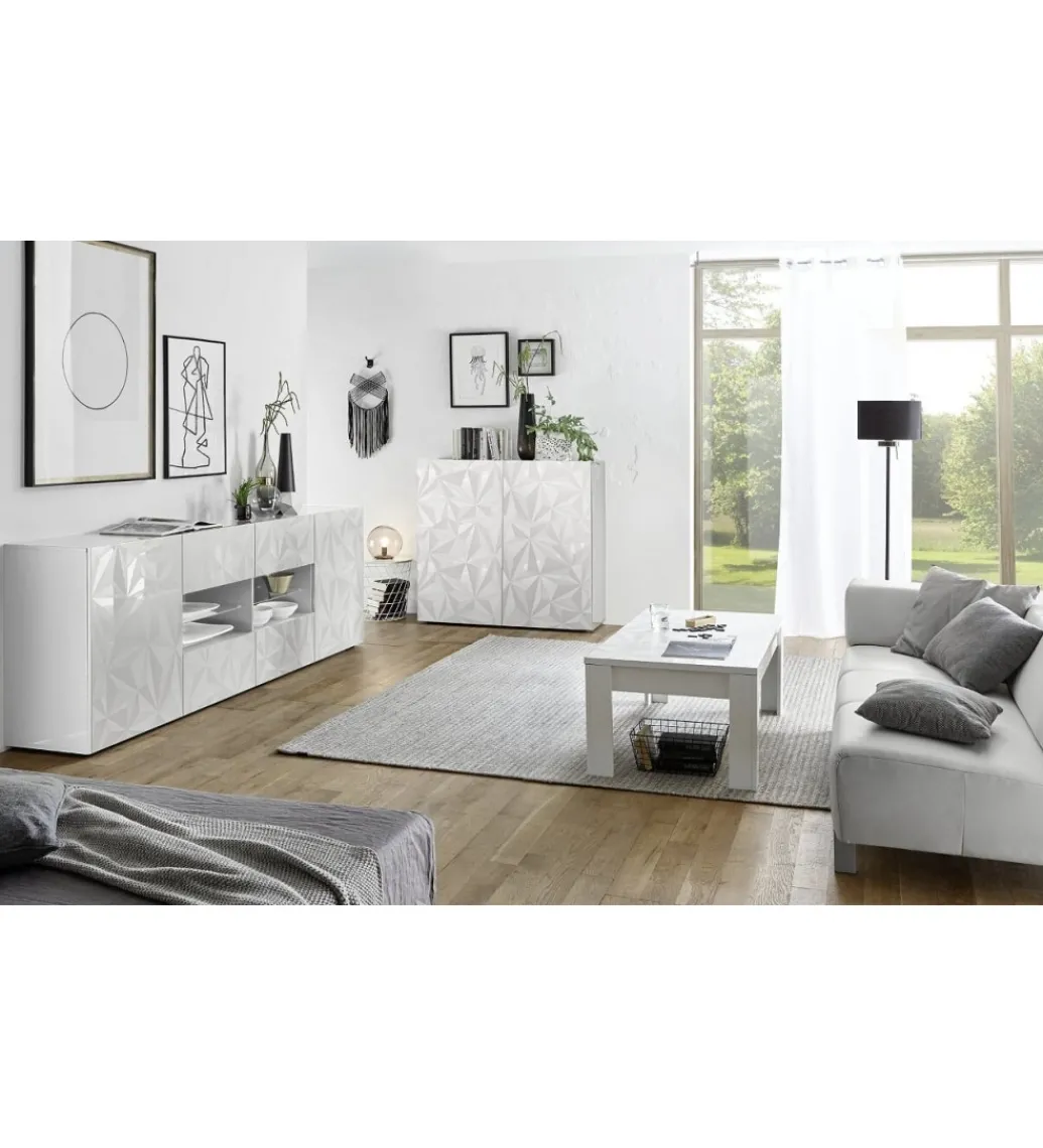 Komoda PRISMA 120 cm biała*MCA Linia Włoska Outlet