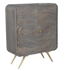Komoda QUTINESKA 110 cm drewno mango szara*Exclusivas Outlet