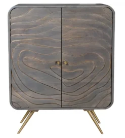 Komoda QUTINESKA 110 cm drewno mango szara*Exclusivas Outlet