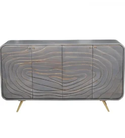 Komoda QUTINESKA 149 cm drewno mango szara*Exclusivas