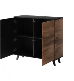Komoda RANDOM 100 cm w kolorze dąb wotan z kolorem czarnym*Halmar Clearance