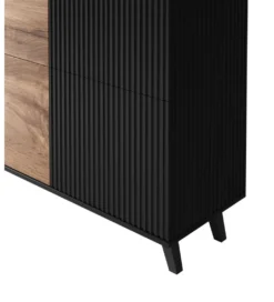 Komoda RANDOM 100 cm w kolorze dąb wotan z kolorem czarnym*Halmar Clearance